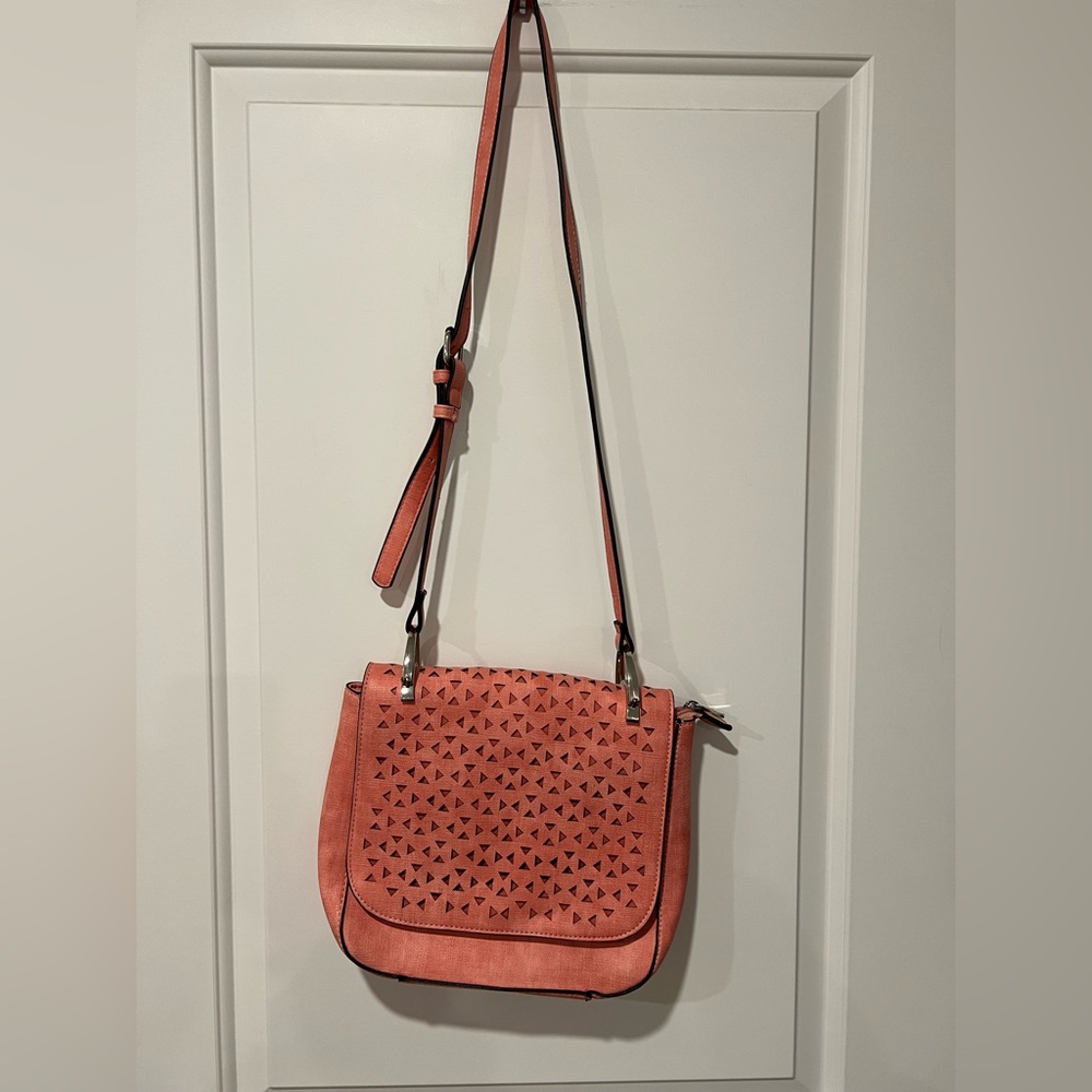 Pink cross body purse
